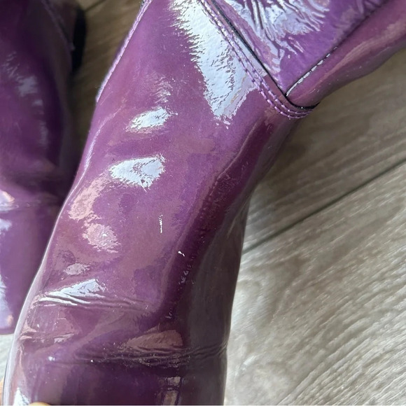 Bravo Browns Purple Patent Leather Riding Boots - Picture 6 of 16